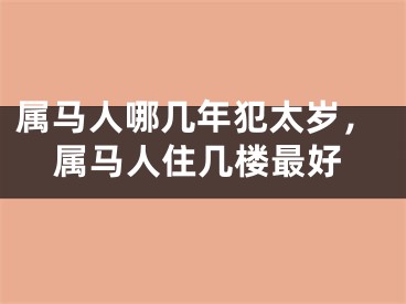 属马人哪几年犯太岁，属马人住几楼最好