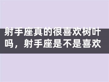 射手座真的很喜欢树叶吗，射手座是不是喜欢