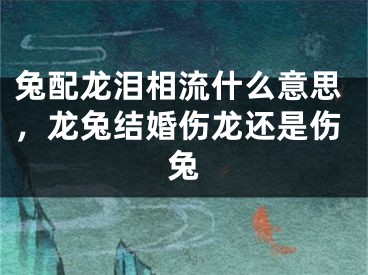 兔配龙泪相流什么意思，龙兔结婚伤龙还是伤兔