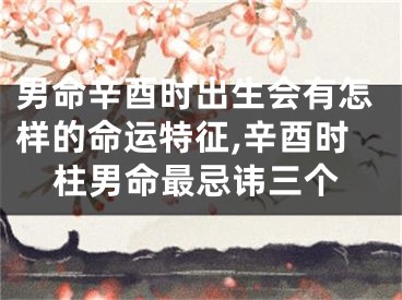 男命辛酉时出生会有怎样的命运特征,辛酉时柱男命最忌讳三个