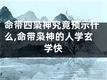 命带四枭神究竟预示什么,命带枭神的人学玄学快
