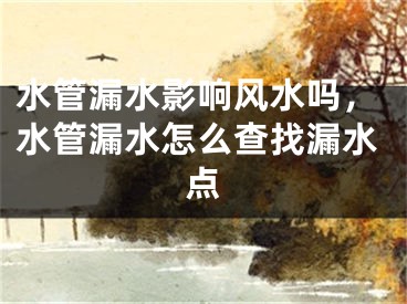 水管漏水影响风水吗，水管漏水怎么查找漏水点
