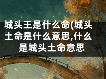 城头王是什么命(城头土命是什么意思,什么是城头土命意思