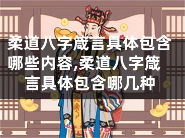柔道八字箴言具体包含哪些内容,柔道八字箴言具体包含哪几种