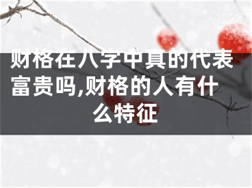 财格在八字中真的代表富贵吗,财格的人有什么特征