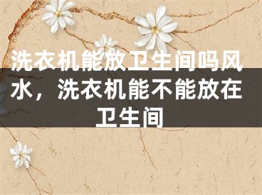 洗衣机能放卫生间吗风水，洗衣机能不能放在卫生间
