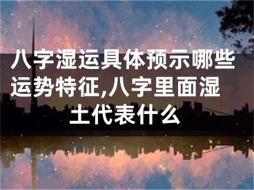 八字湿运具体预示哪些运势特征,八字里面湿土代表什么