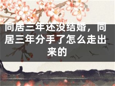 同居三年还没结婚，同居三年分手了怎么走出来的
