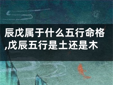 辰戊属于什么五行命格,戊辰五行是土还是木