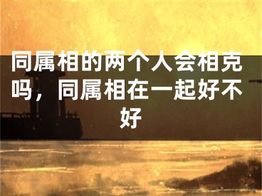 同属相的两个人会相克吗，同属相在一起好不好