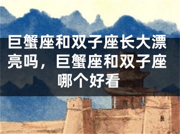 巨蟹座和双子座长大漂亮吗，巨蟹座和双子座哪个好看