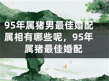 95年属猪男最佳婚配属相有哪些呢，95年属猪最佳婚配