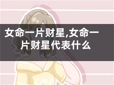 女命一片财星,女命一片财星代表什么