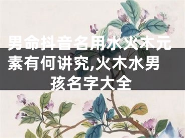 男命抖音名用水火木元素有何讲究,火木水男孩名字大全
