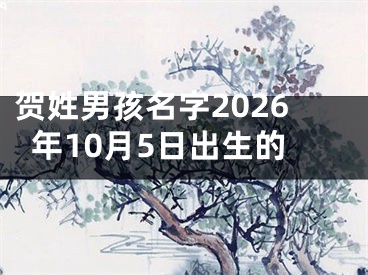 贺姓男孩名字2026年10月5日出生的
