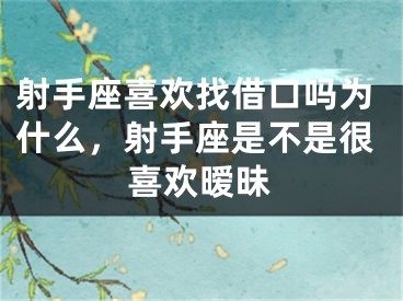 射手座喜欢找借口吗为什么，射手座是不是很喜欢暧昧
