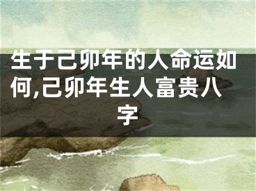 生于己卯年的人命运如何,己卯年生人富贵八字