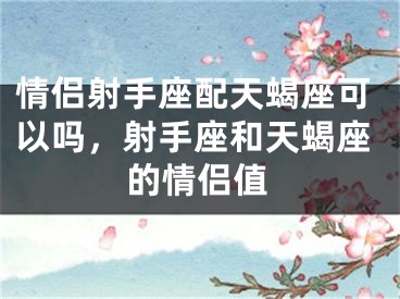 情侣射手座配天蝎座可以吗，射手座和天蝎座的情侣值