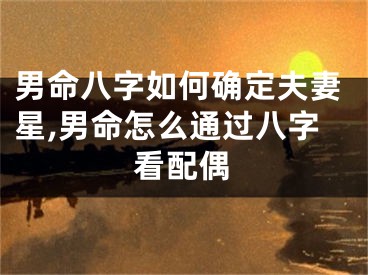 男命八字如何确定夫妻星,男命怎么通过八字看配偶