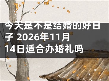 今天是不是结婚的好日子 2026年11月14日适合办婚礼吗 