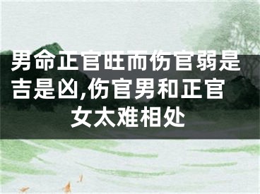 男命正官旺而伤官弱是吉是凶,伤官男和正官女太难相处