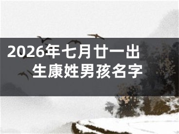 2026年七月廿一出生康姓男孩名字