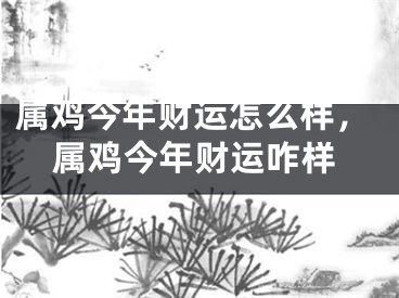 属鸡今年财运怎么样，属鸡今年财运咋样