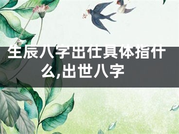 生辰八字出仕具体指什么,出世八字