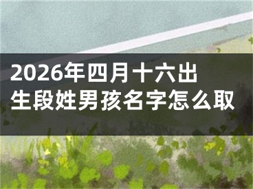 2026年四月十六出生段姓男孩名字怎么取
