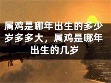 属鸡是哪年出生的多少岁多多大，属鸡是哪年出生的几岁