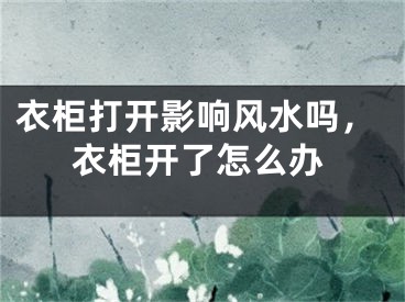 衣柜打开影响风水吗，衣柜开了怎么办