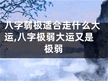 八字弱极适合走什么大运,八字极弱大运又是极弱