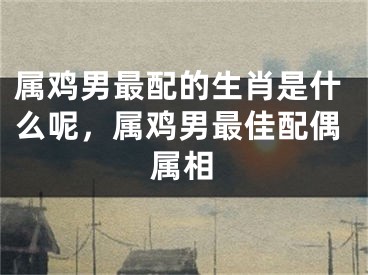属鸡男最配的生肖是什么呢，属鸡男最佳配偶属相