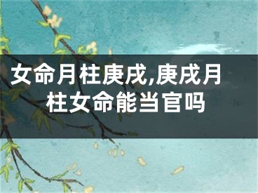 女命月柱庚戌,庚戌月柱女命能当官吗