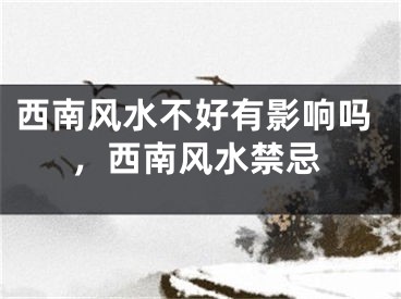 西南风水不好有影响吗，西南风水禁忌