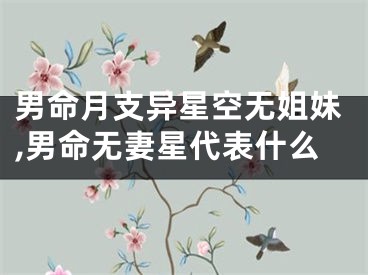 男命月支异星空无姐妹,男命无妻星代表什么