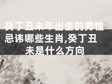 癸丁丑未年出生的男性忌讳哪些生肖,癸丁丑未是什么方向