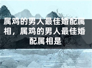 属鸡的男人最佳婚配属相，属鸡的男人最佳婚配属相是