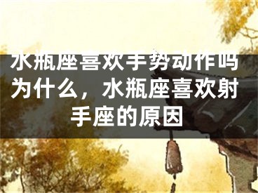水瓶座喜欢手势动作吗为什么,水瓶座喜欢射手座的原因