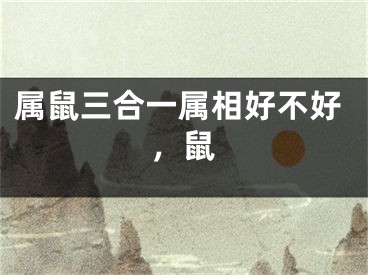 属鼠三合一属相好不好，鼠