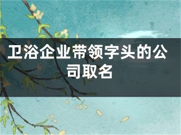 卫浴企业带领字头的公司取名