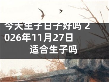 今天生子日子好吗 2026年11月27日适合生子吗