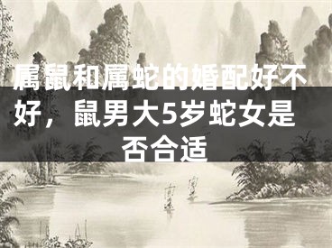 属鼠和属蛇的婚配好不好，鼠男大5岁蛇女是否合适