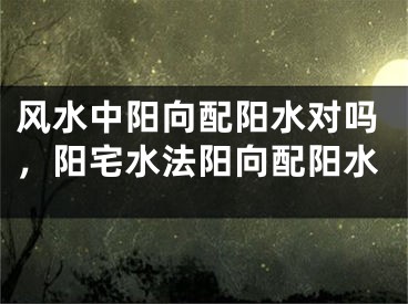 风水中阳向配阳水对吗,阳宅水法阳向配阳水