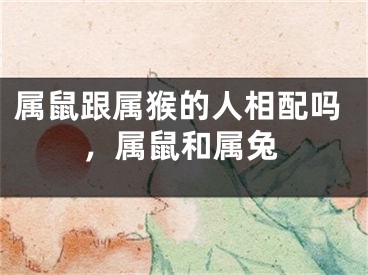 属鼠跟属猴的人相配吗，属鼠和属兔