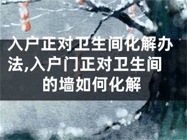 入户正对卫生间化解办法,入户门正对卫生间的墙如何化解