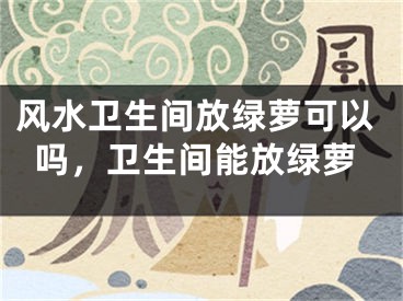 风水卫生间放绿萝可以吗,卫生间能放绿萝