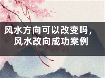 风水方向可以改变吗,风水改向成功案例