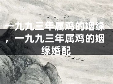 一九九三年属鸡的姻缘，一九九三年属鸡的姻缘婚配