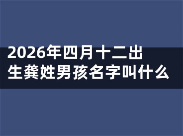 2026年四月十二出生龚姓男孩名字叫什么